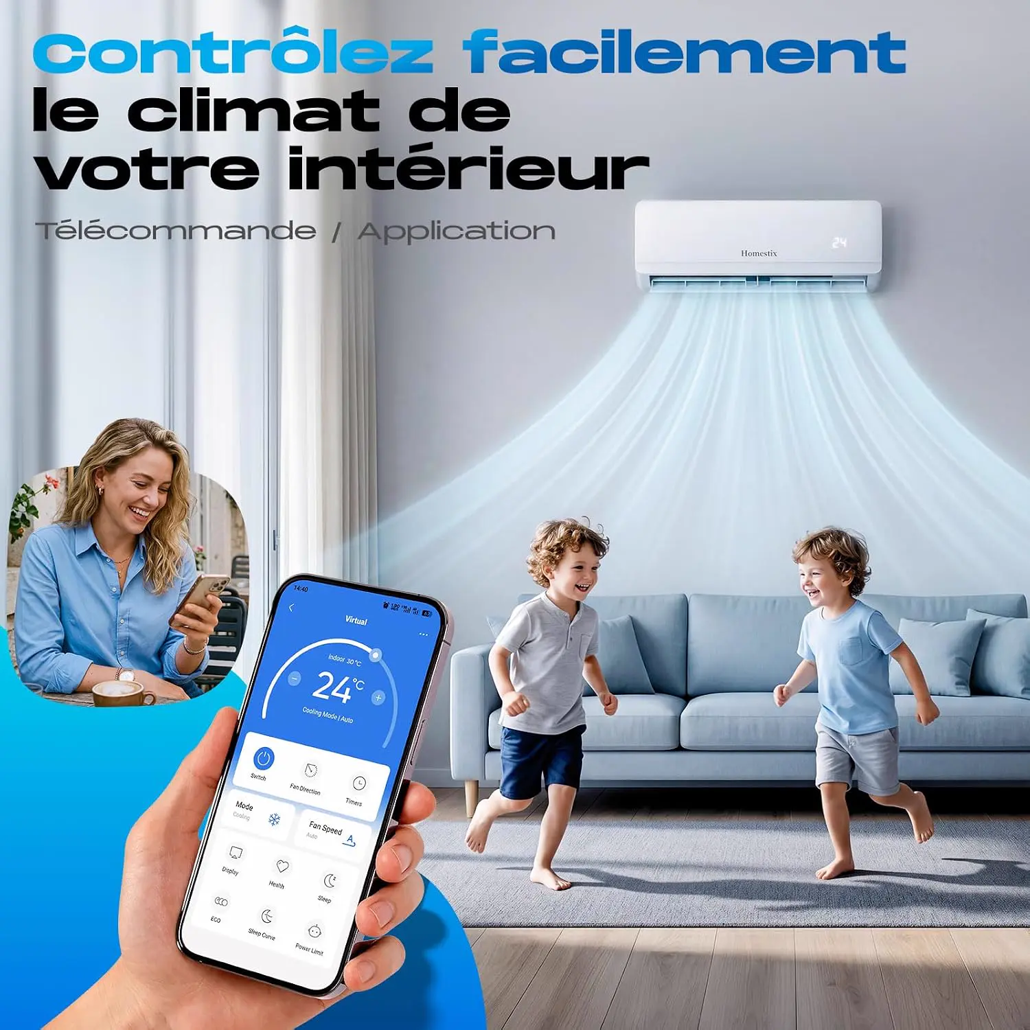 Produit Climatiseur Split Inverter 12000 BTU avec Pompe à Chal… vue 5