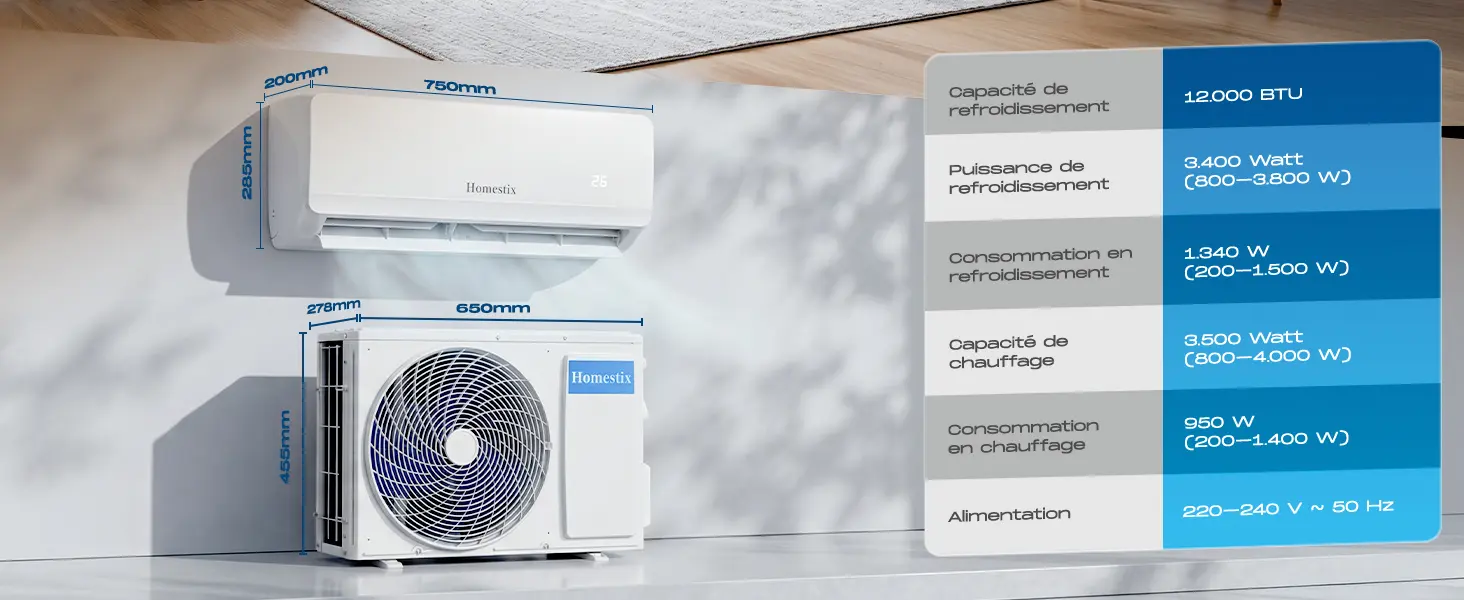 Produit Climatiseur Split Inverter 12000 BTU avec Pompe à Chal… — contenu détaillé 11