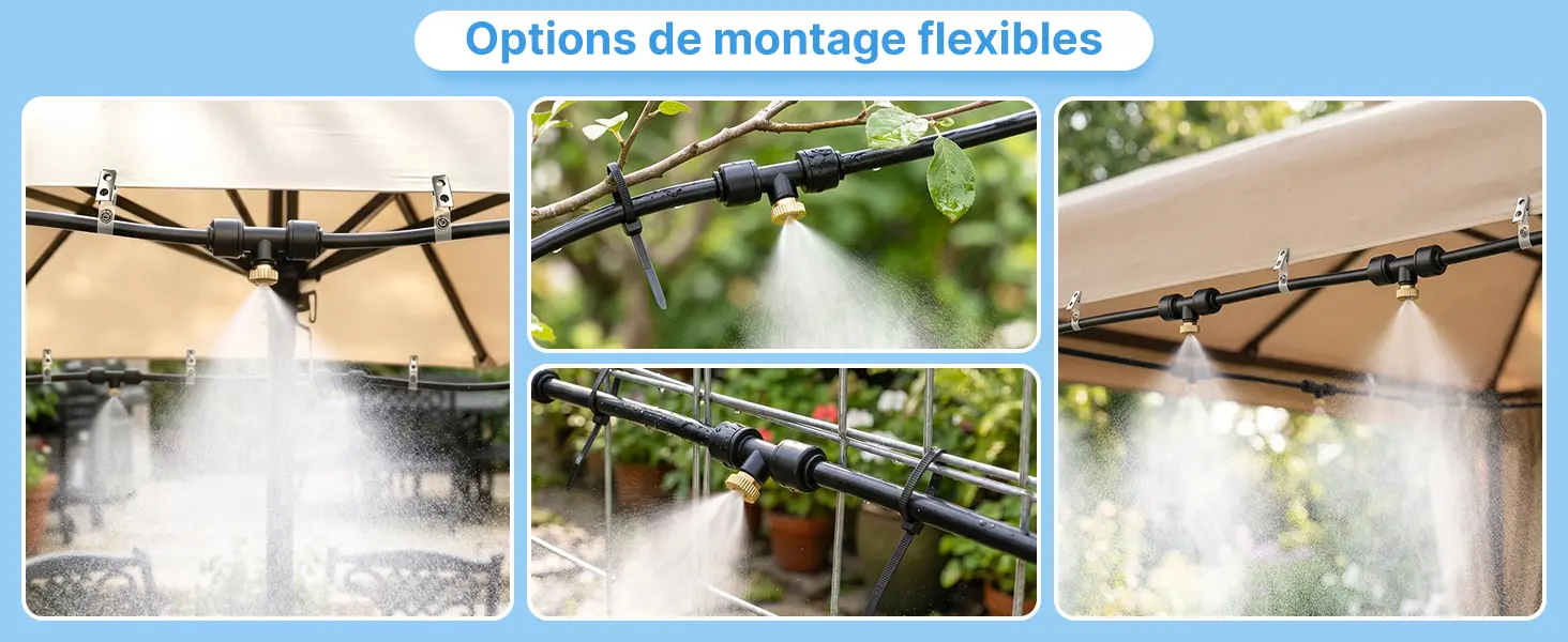 Brumisateur Terrasse,Kit Brumisateur Exterieur,18M Tuyau 25 — contenu détaillé 7