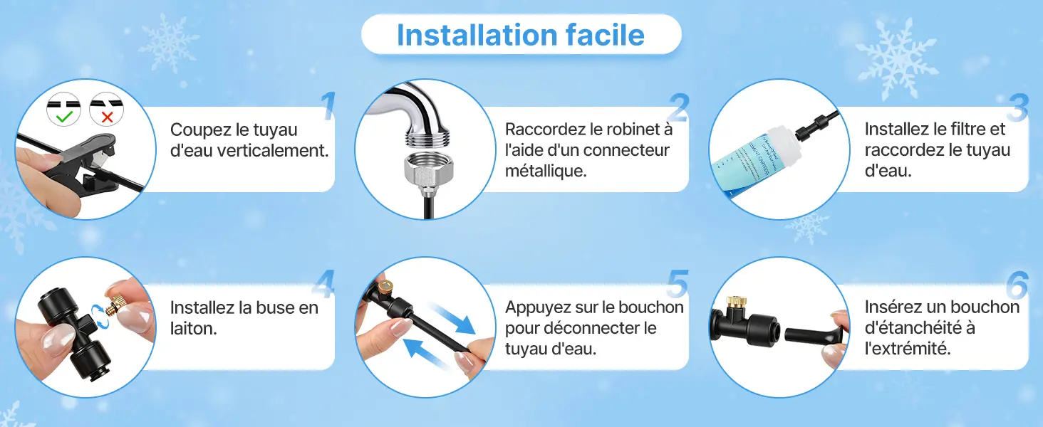 Brumisateur Terrasse,Kit Brumisateur Exterieur,18M Tuyau 25 — contenu détaillé 9
