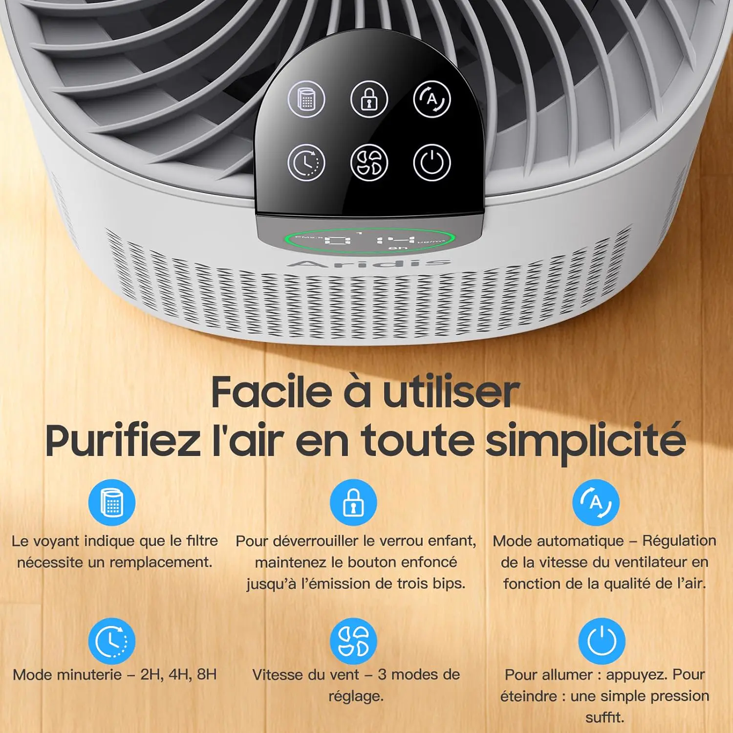 Purificateur d'Air Chambre - Air Purifier Hepa Efficace Contre vue 10