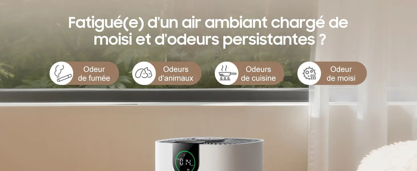 Purificateur d'Air Chambre - Air Purifier Hepa Efficace Contre — contenu détaillé 8