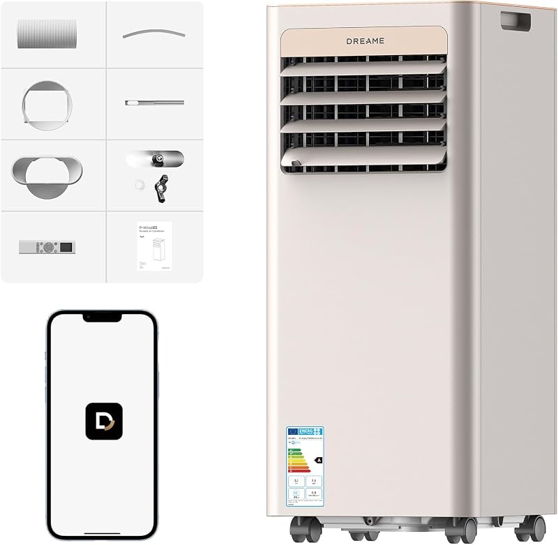 Climatiseur mobile Dreame P-Wind 9K doré Wifi mode nuit vue 1