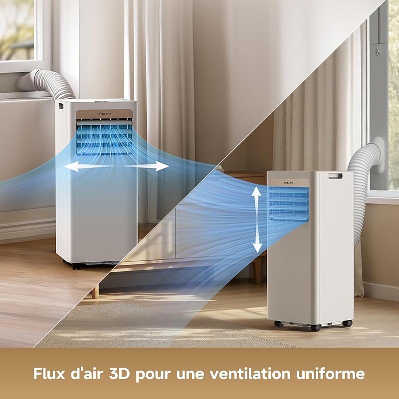 Climatiseur mobile Dreame P-Wind 9K doré Wifi mode nuit vue 3