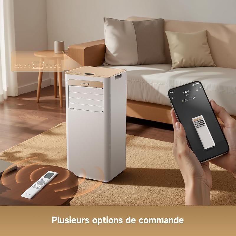 Climatiseur mobile Dreame P-Wind 9K doré Wifi mode nuit vue 4
