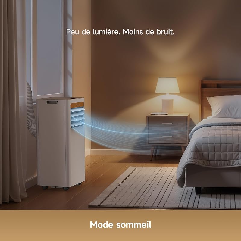 Climatiseur mobile Dreame P-Wind 9K doré Wifi mode nuit vue 7