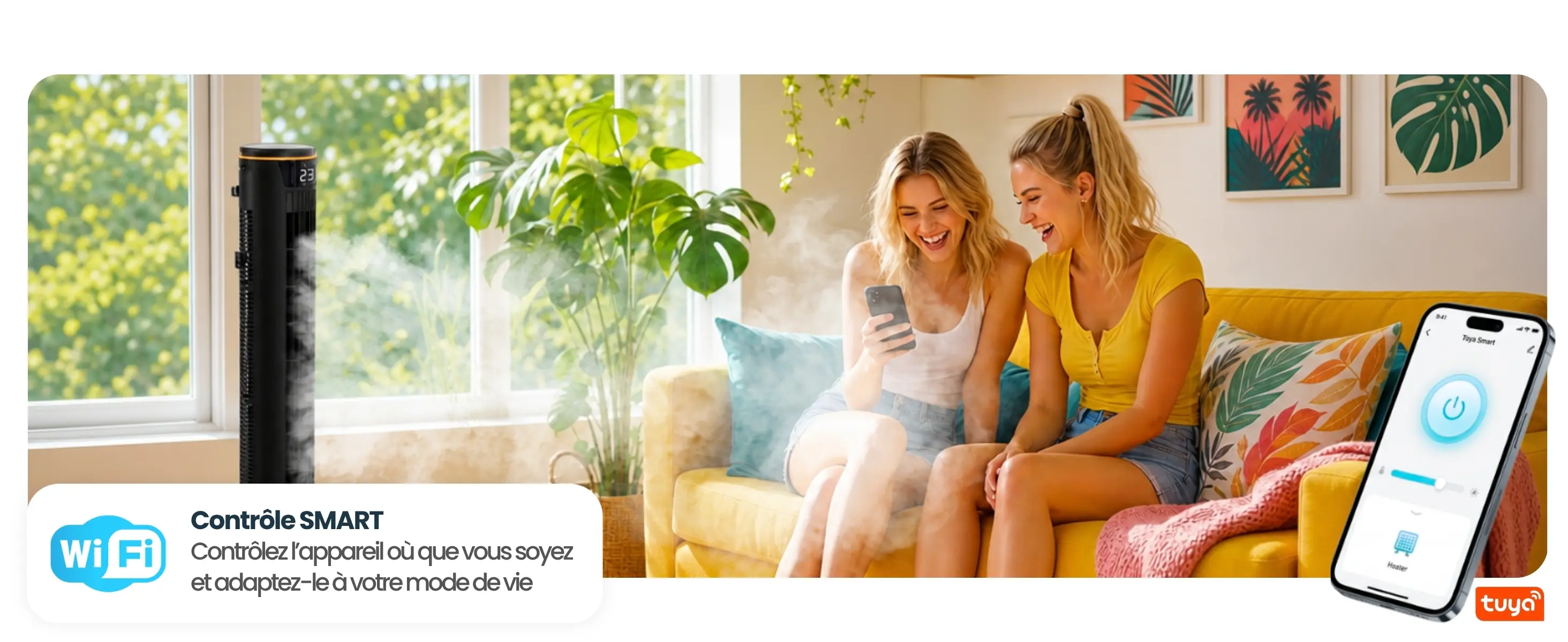 Ventilateur Colonne 107cm MIST WiFi, Tour Ventilateur — contenu détaillé 9
