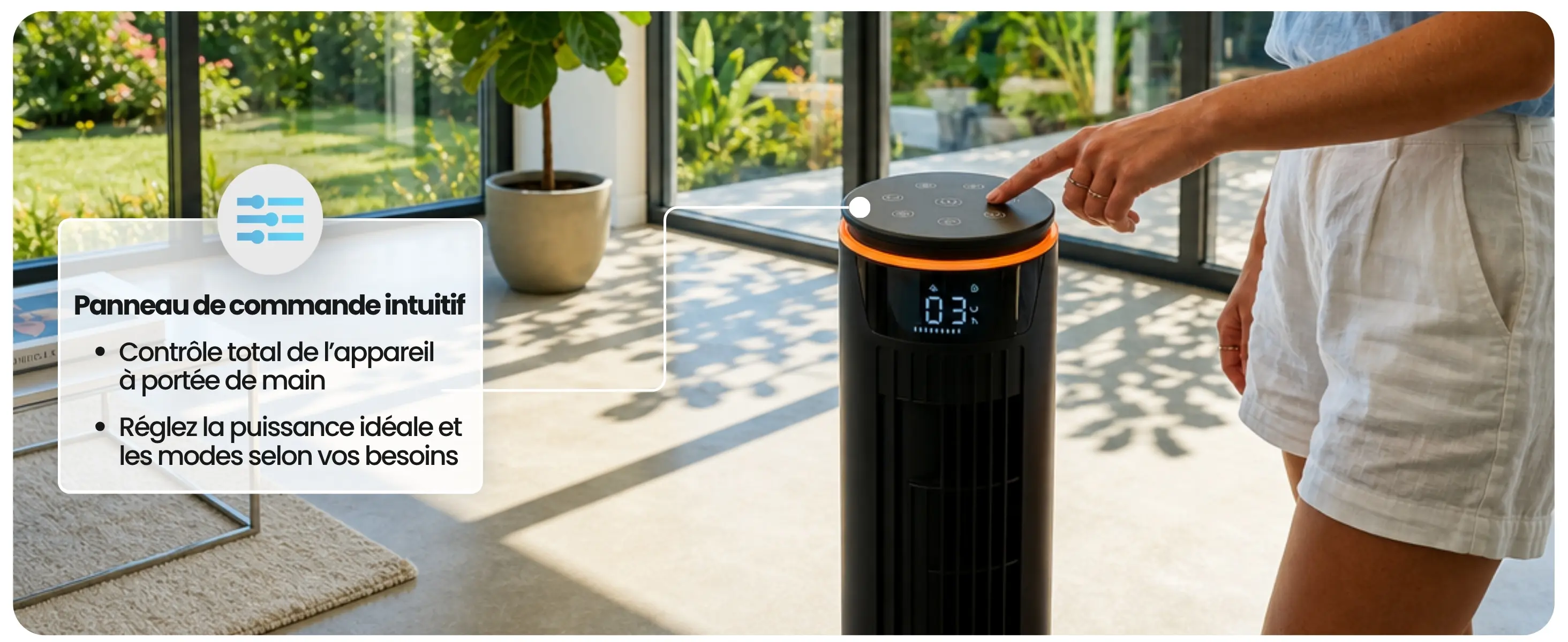 Ventilateur Colonne 107cm MIST WiFi, Tour Ventilateur — contenu détaillé 11