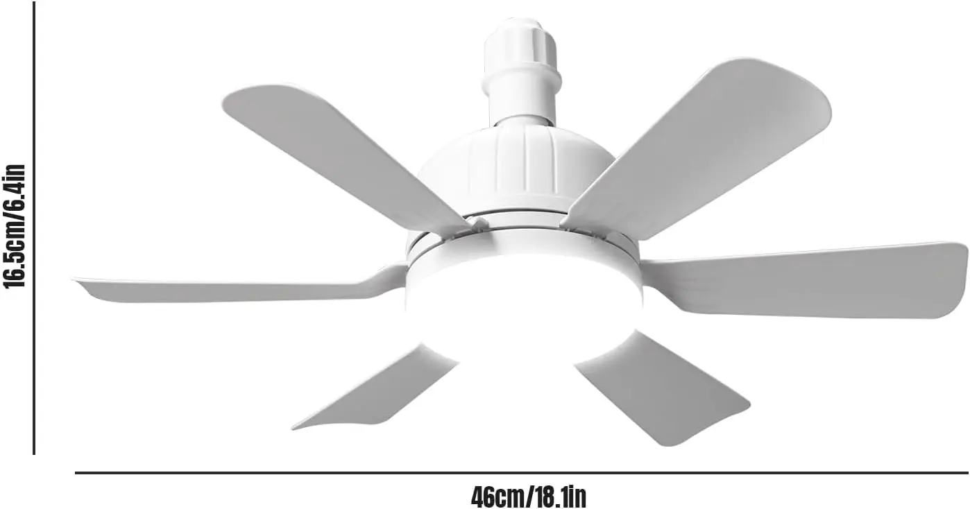 Ventilateur de Plafond avec Lumiere et Telecommande, 46cm LED vue 2