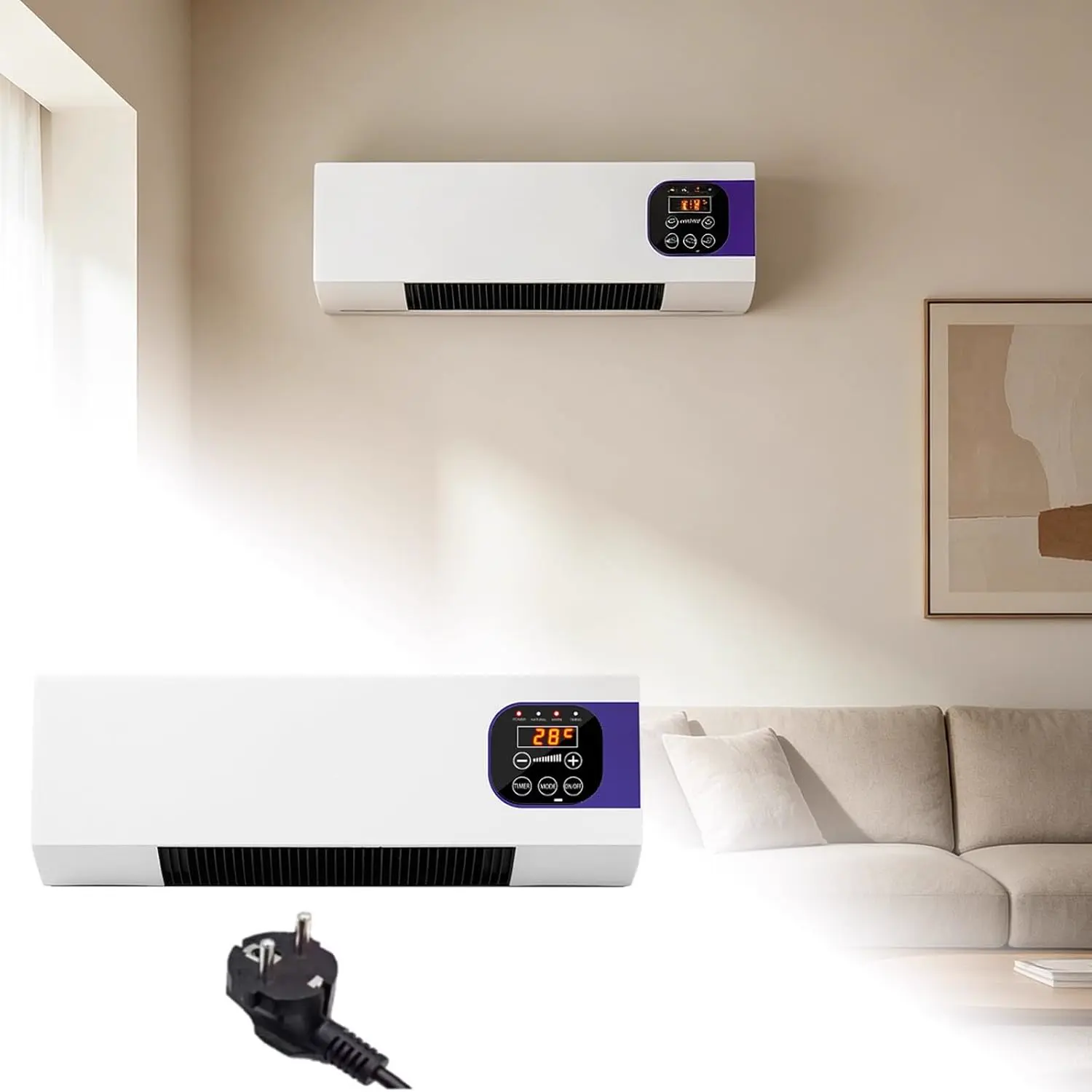 Générique climatiseur,Ventilateur Mural Avec vue 5