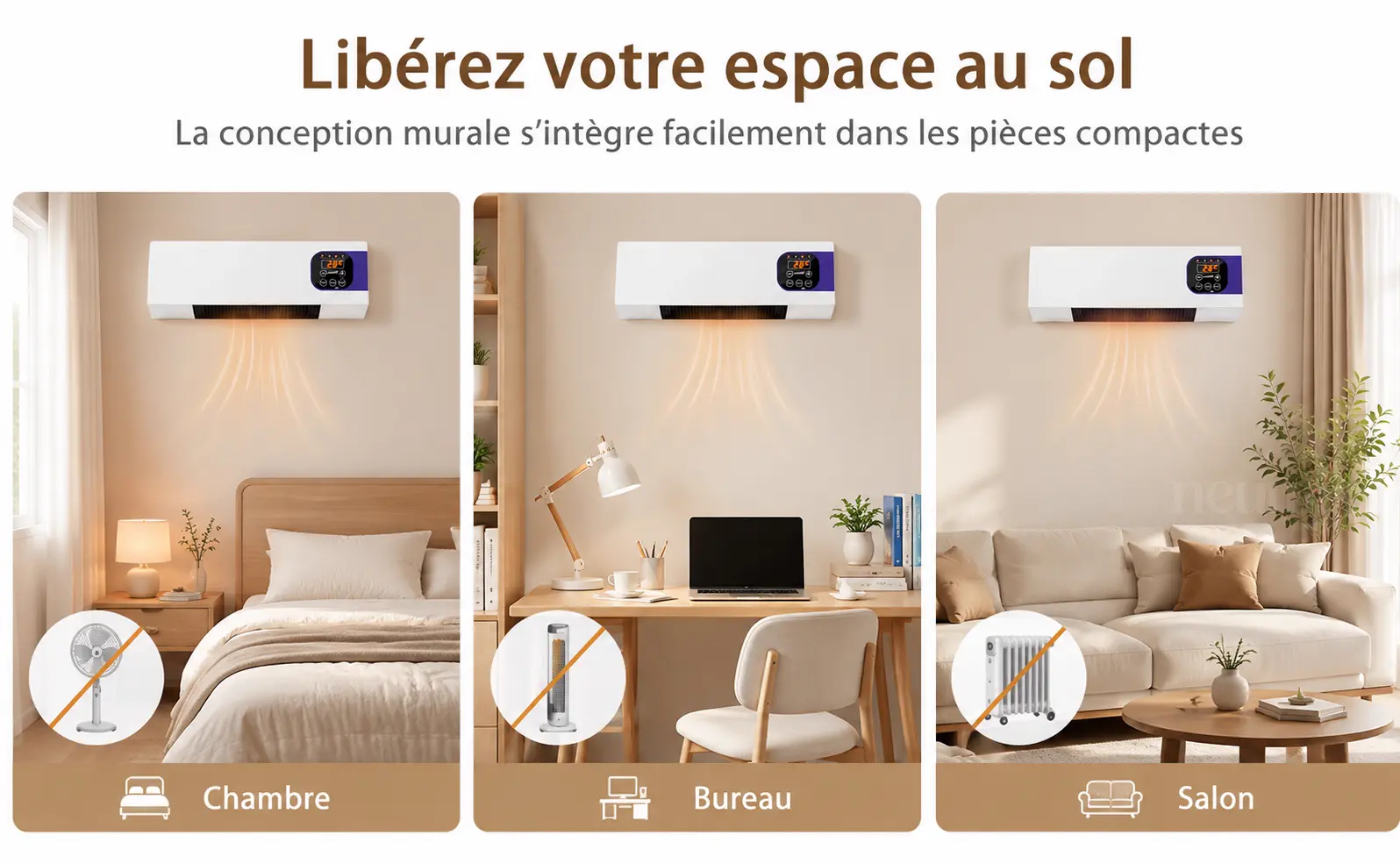 Générique climatiseur,Ventilateur Mural Avec — contenu détaillé 4