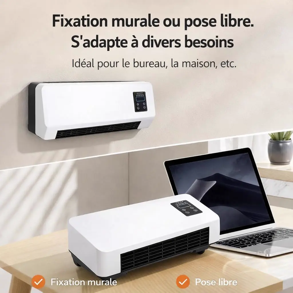 Produit Ventilateur Mural Air Froid et Chauffage avec Télécomm… vue 5