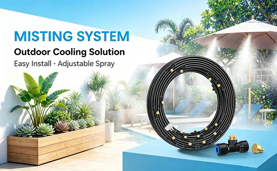 Brumisateur Terrasse Exterieur Kit D’Irrigation Système De — contenu détaillé 1