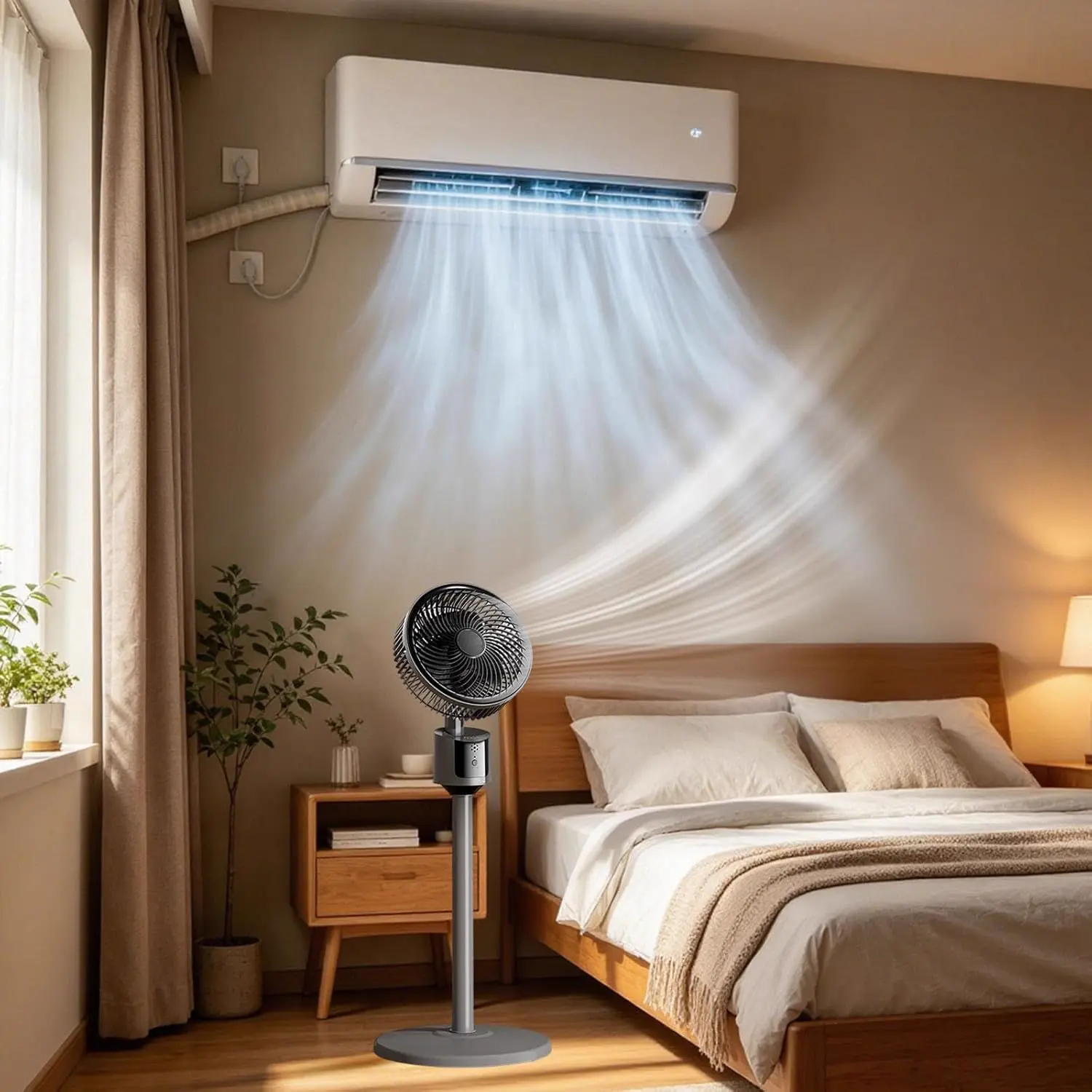 Ventilateurs sur Pied Domestiques, Puissant Silencieux vue 7