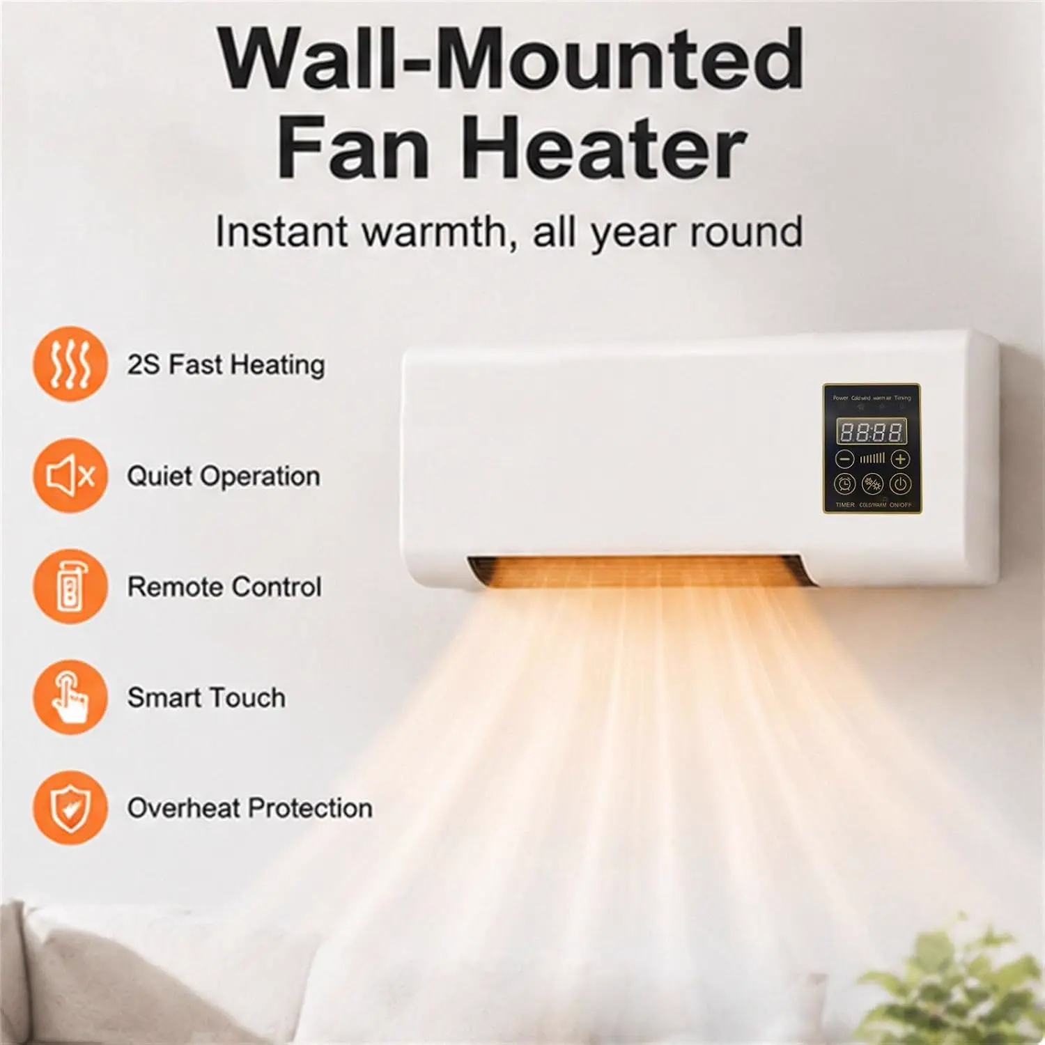 Produit Climatiseur Mural Portable - Ventilateur Mural Avec Té… vue 4