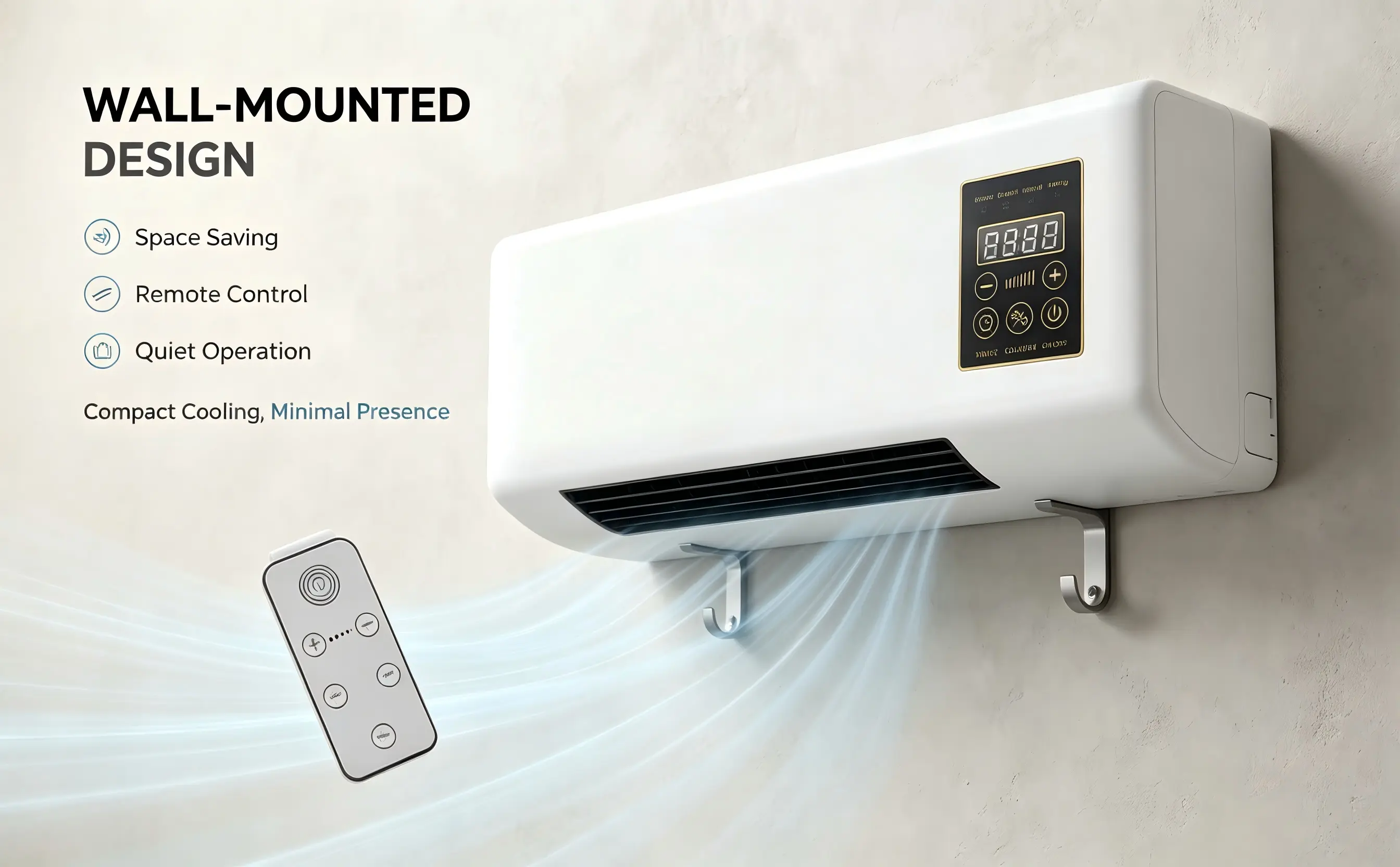 Produit Climatiseur Mural Portable - Ventilateur Mural Avec Té… — contenu détaillé 2