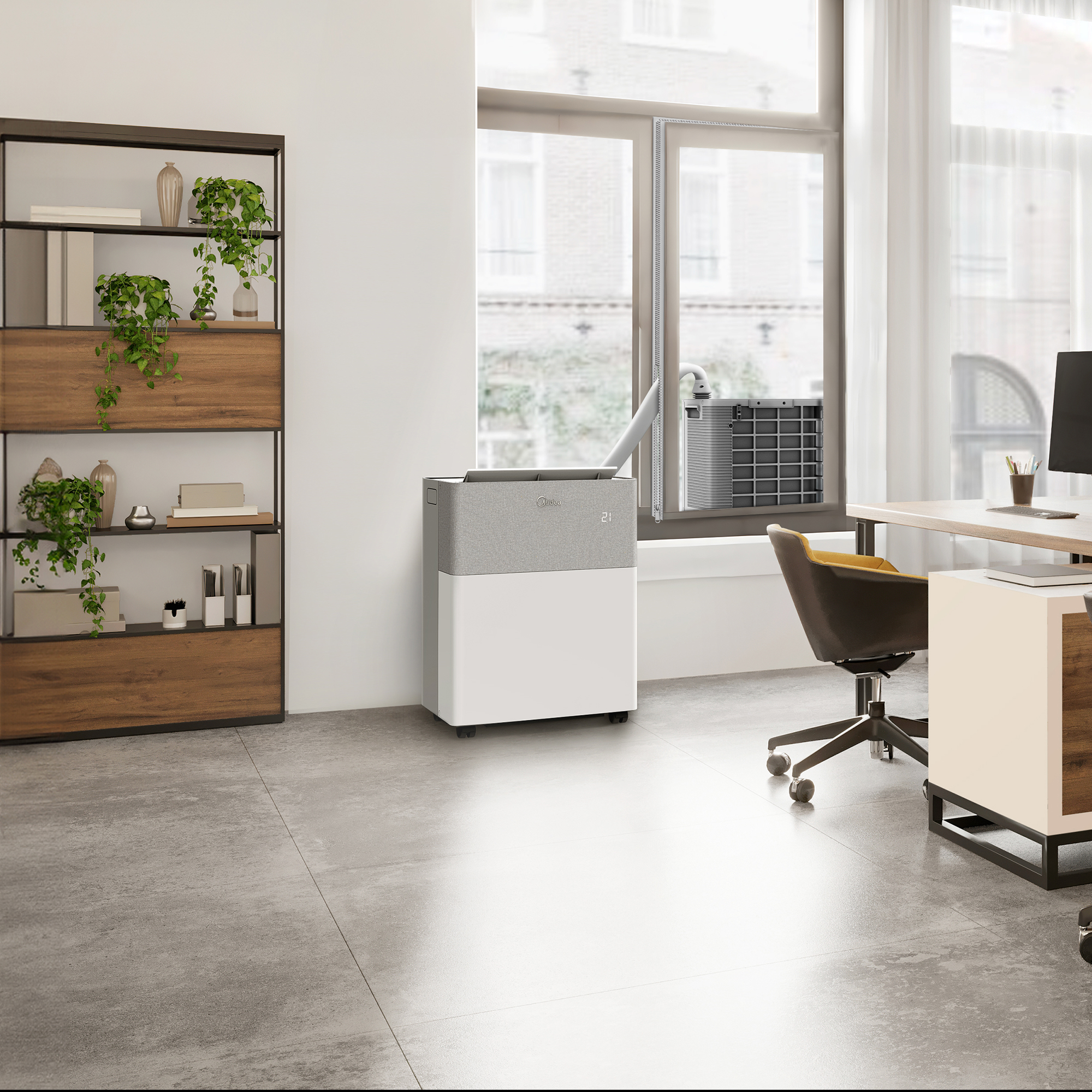 Midea PortaSplit — Climatiseur split mobile 12000 BTU réversible, sans installation vue 2