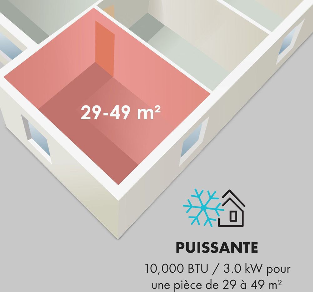 Climatiseur mobile Klarstein 25 m² mode nuit vue 6